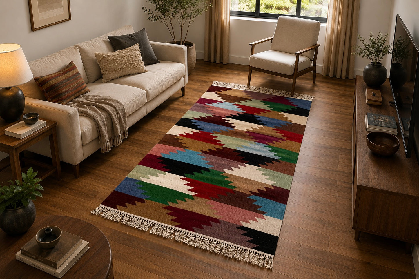 Sunset Mosaic Kilim Rug (150cm x 75cm)