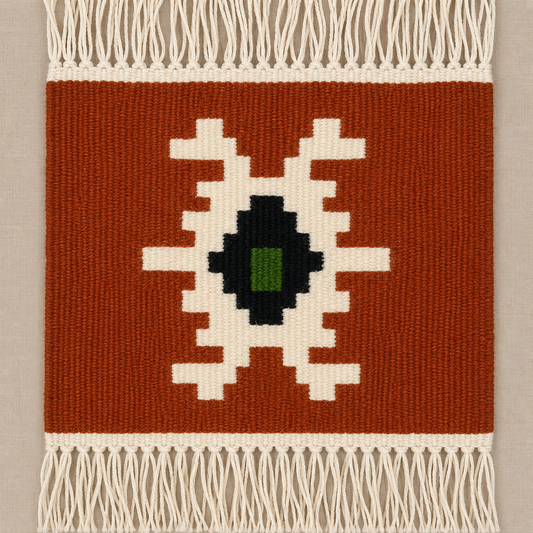 Rust Emblem Mini Rug (48cm x 40cm)