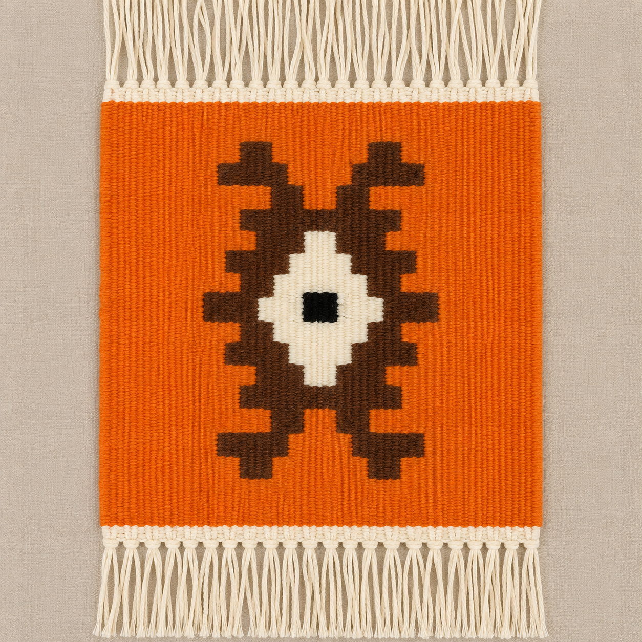 Orange Emblem Mini Rug (48cm x 40cm)