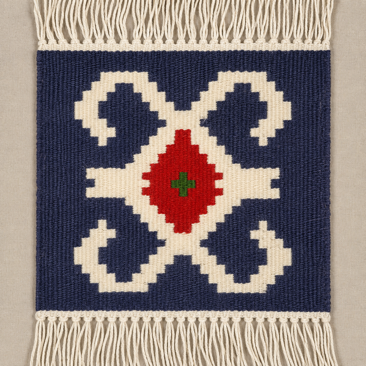 Blue Cross Mini Rug (48cm x 40cm) - Heritage Design